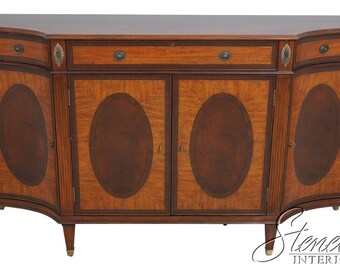 63975EC: ETHAN ALLEN 4 Door Banded Mahogany Sideboard