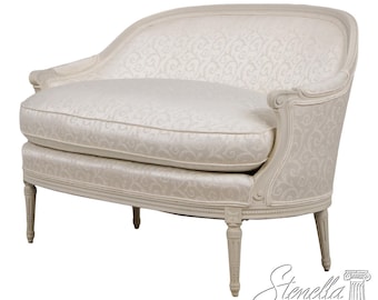 L72661: French Louis XVI Paint Frame Settee Loveseat