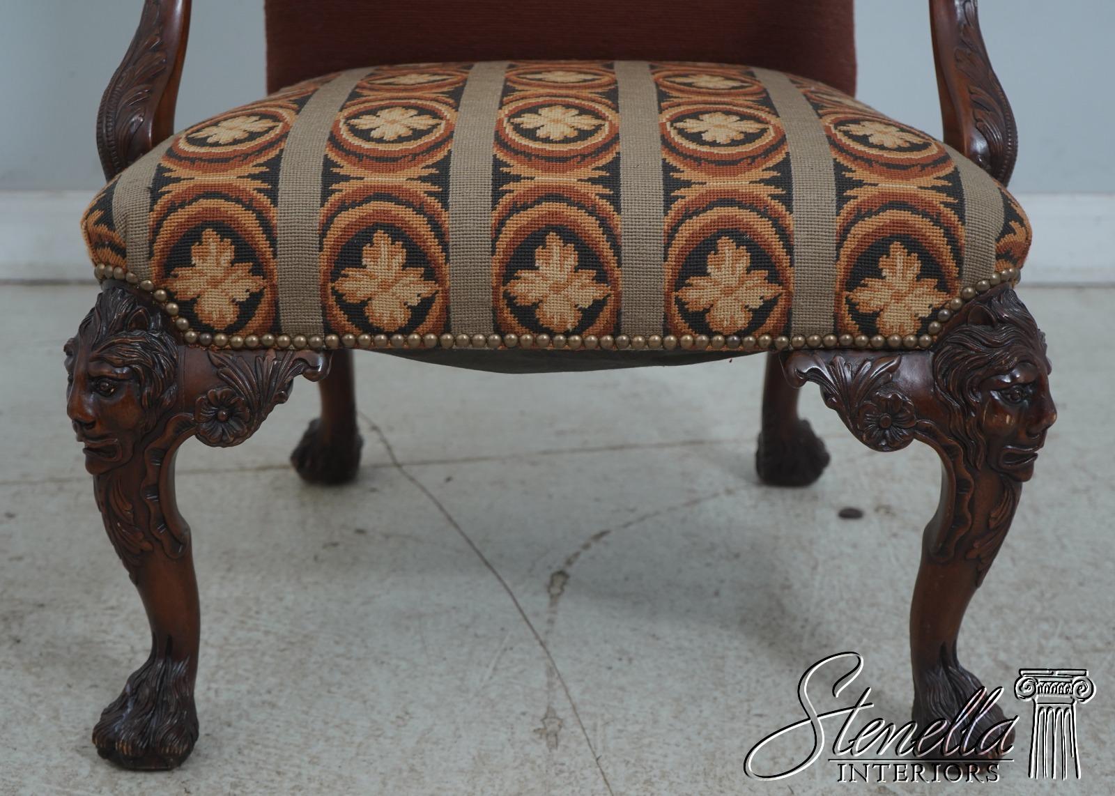 65134EC: Outstanding Georgian Needlepoint Paw Foot Open