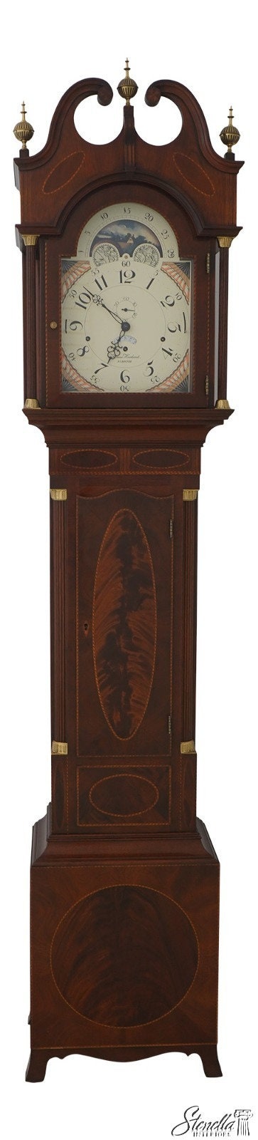 64383EC: SLIGH Thomas Harland Inlaid Mahogany Grandfather Clock - Etsy