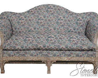 68392: HICKORY CHAIR Crackle Painted Finish Loveseat