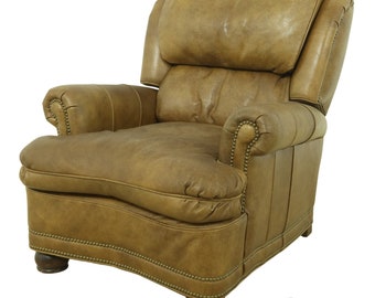 F54402EC: HANCOCK & MOORE Worn Leather Reclining Chair