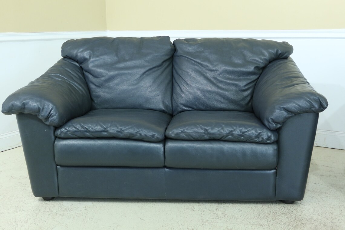 F50932EC/33EC Dark Hunter Green Leather Sofa & Loveseat Etsy