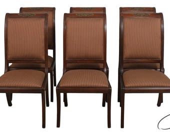 L72449: Set of 8 HENREDON Mahogany Regency Dining Chairs
