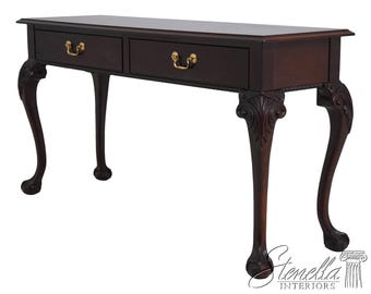 73765: THOMASVILLE Mahogany Ball & Claw Console Table