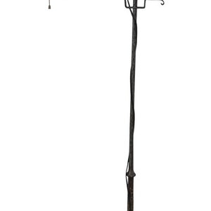 L60552EC: Early American Hand Crafted Wrought Iron Floor Lamp