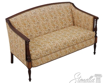 72434: HICKORY CHAIR CO Sheraton Style Mahogany Loveseat Settee