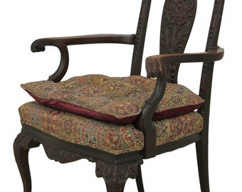 F56863EC: Fine Quality Vintage Library Mahogany Library Chair