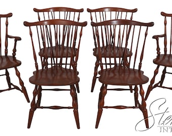 63933EC: Set of 6 PENNSYLVANIA HOUSE Cherry Windsor Dining Room Chairs