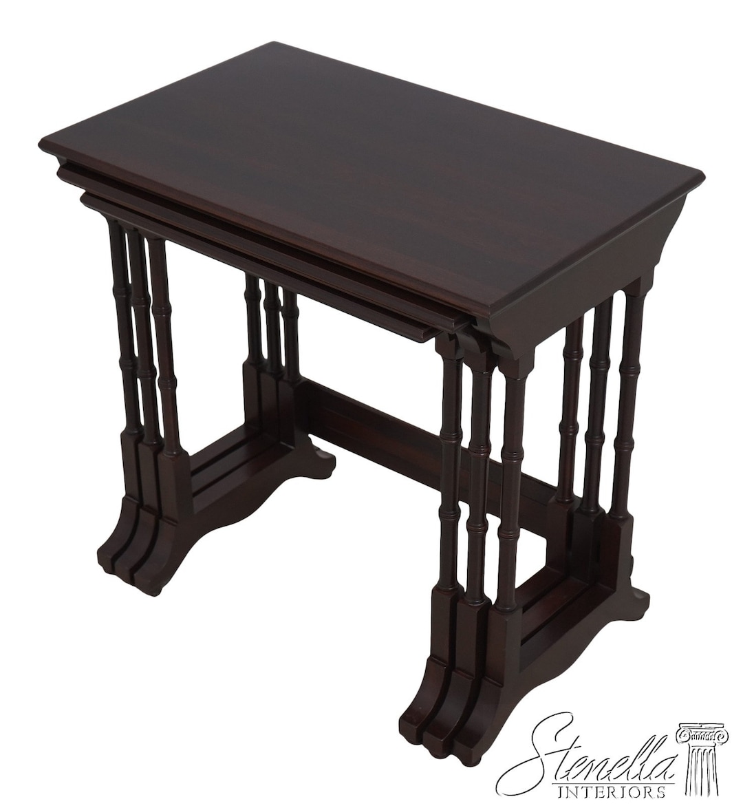 64027EC: ETHAN ALLEN Georgian Court Cherry Nesting Stack Tables - Etsy
