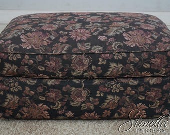 F67767: THOMASVILLE Large Floral Upholstered Club Chair & Ottoman