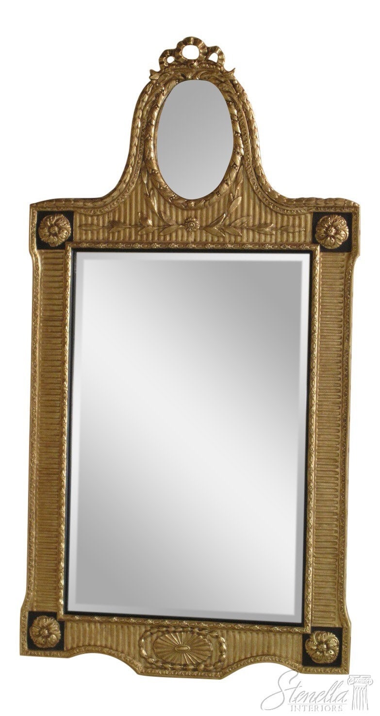 33521 Friedman Brothers #6931 Rectangular Oval Top Gold Frame Mirror