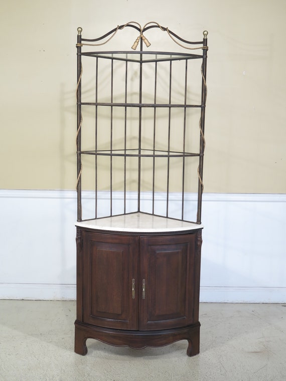 44699ec Country French Corner Display Cabinet Shelf Etsy
