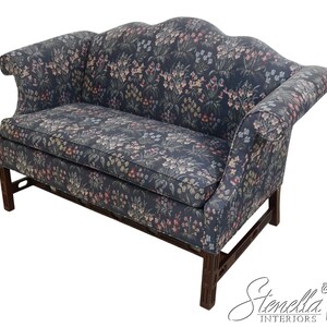 63951EC: HANCOCK & MOORE Chippendale Mahogany Upholstered Loveseat