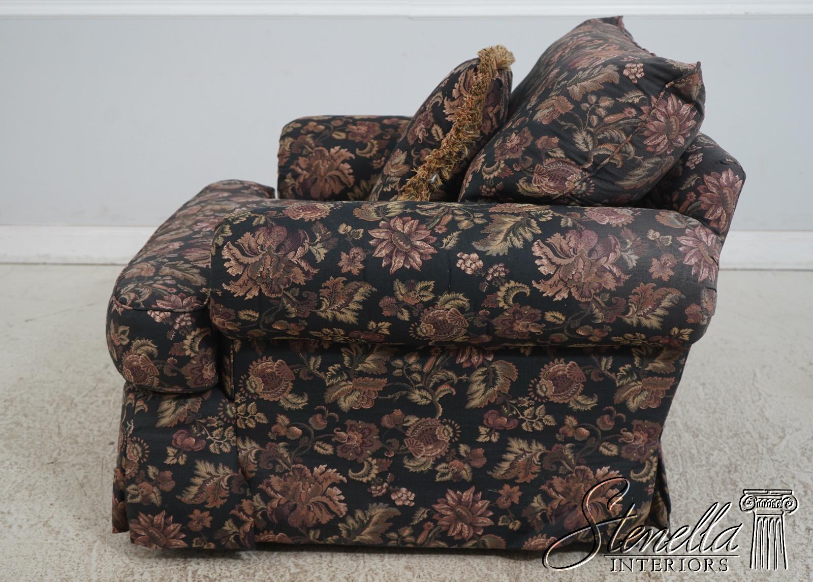 F67767: THOMASVILLE Large Floral Upholstered Club Chair