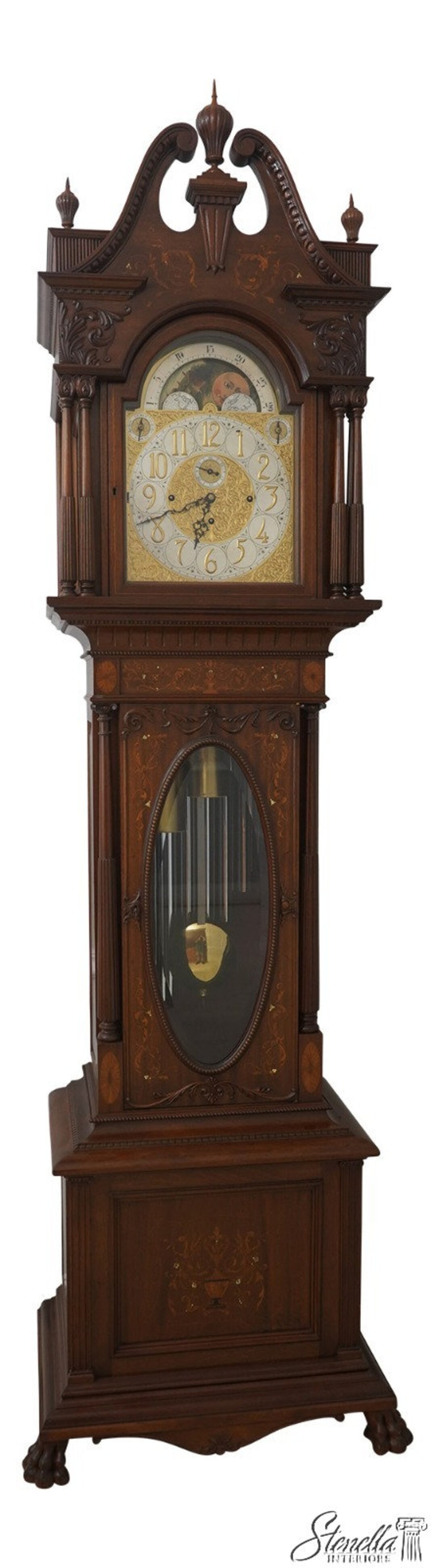 F64699EC: ELLIOT 9 Tube Highly Inlaid & Carved Mahogany F64699EC: ELLIOT 9 Tube Highly Inlaid & Carved Mahogany