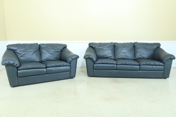 F50932ec 33ec Dark Hunter Green Leather Sofa Loveseat Dark Hunter Green Leather Sofa, Hunter Green Leather Sofa