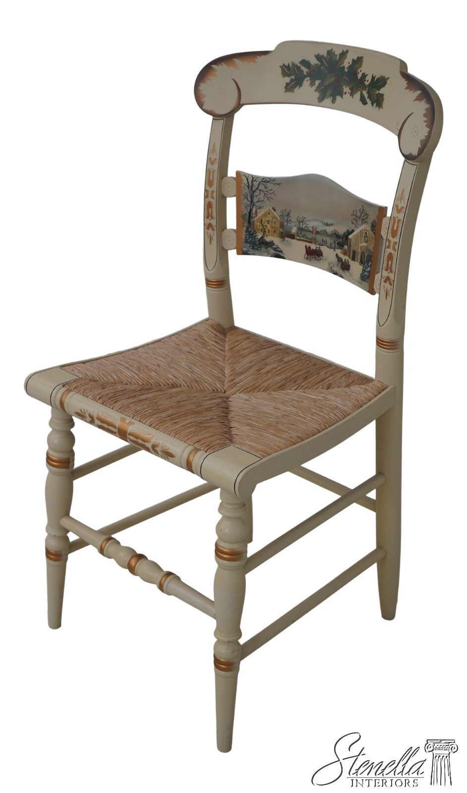 64765EC: HITCHCOCK Limited Edition Christmas Chair C.1989 - Etsy