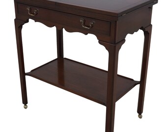 L62569EC: SMITH & WATSON Flip Top Mahogany Server Cart