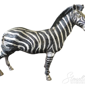 LF46885EC: SIGNATURE STATUARY Bronze Silver Finish Zebra Sculpture HM2432-S