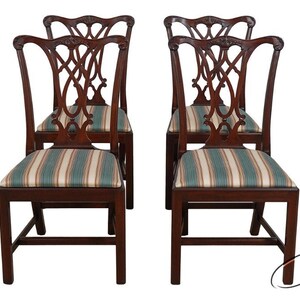 L61064EC: Set of 6 HENKEL HARRIS Model 107 Mahogany Dining Room Chairs