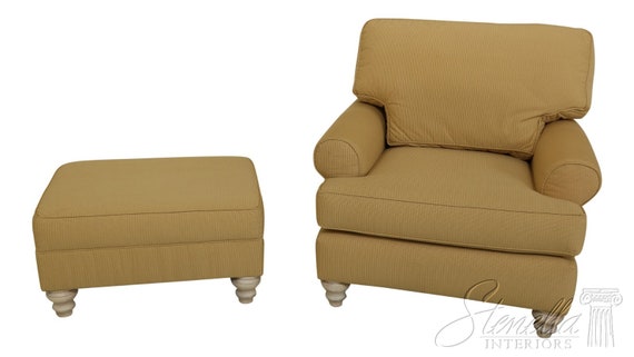 31823EC CLAYTON MARCUS Gold Upholstered Chair Ottoman Etsy