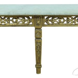 33131EC: Italian Gold Gilt Marble Top Coffee Cocktail Table