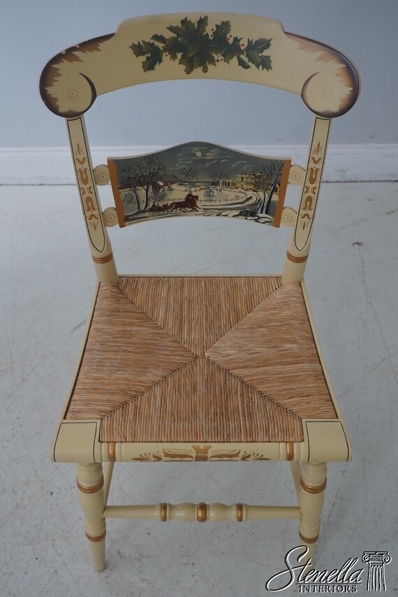 64766EC: HITCHCOCK Limited Edition Christmas Chair C.1986 - Etsy