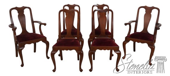 クラシック ダイニングテーブル Henkel-Harris & Drexel L65570EC: Set of 6 HENKEL HARRIS Model 109 Cherry Dining