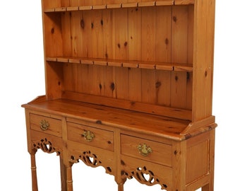 L62768EC: Country Pine Step Back Open Hutch