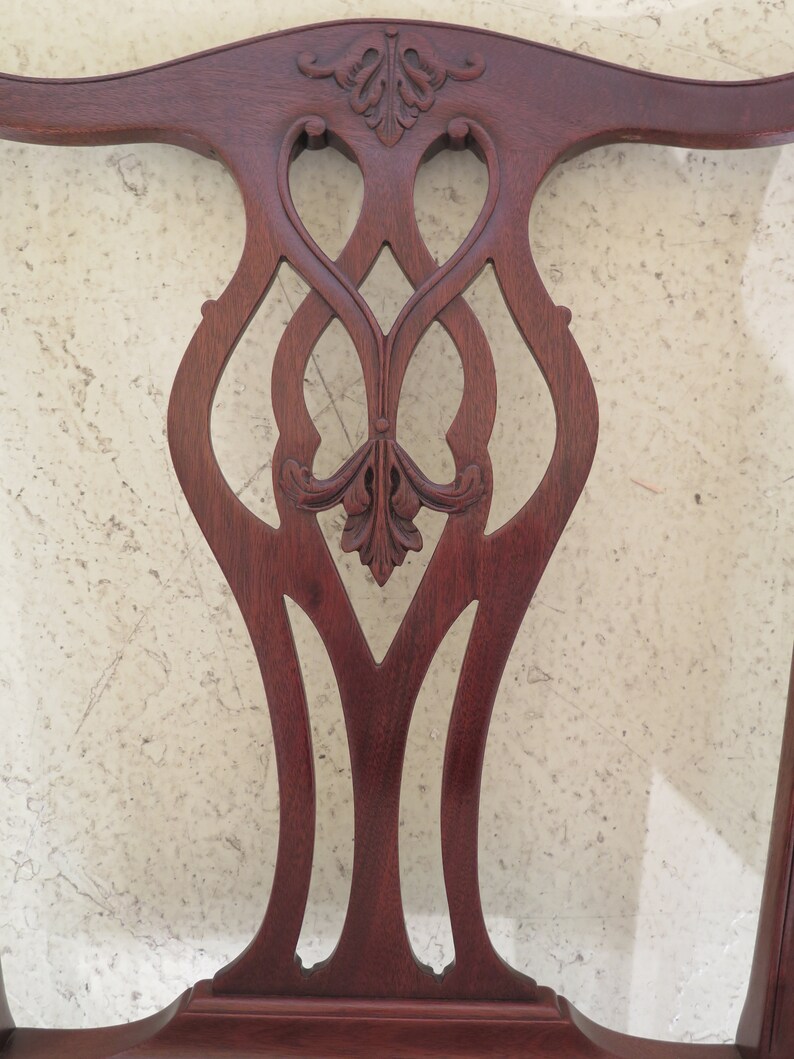 Set Of 8 Beacon Hill Chippendale Mahogany Dining Room Chairs L46691ec Dining Chairs Home Living Safarni Org