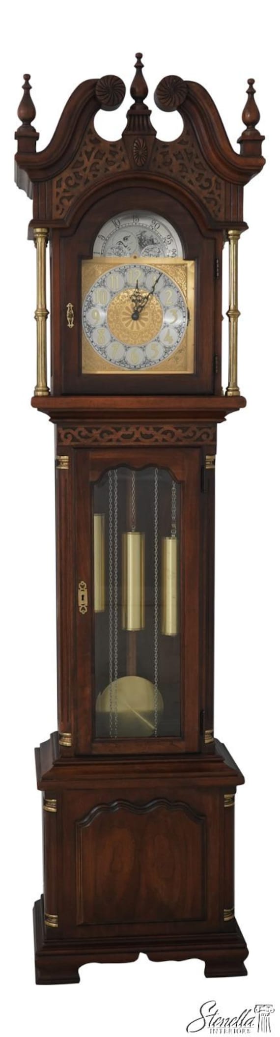 68873: RIDGEWAY Cherry Tall Case Grandfather Clock - Etsy
