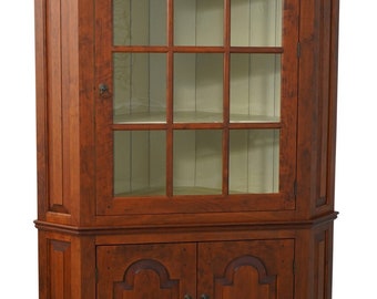 62706EC: Bench Made 2 Piece Country Chippendale Corner Cabinet