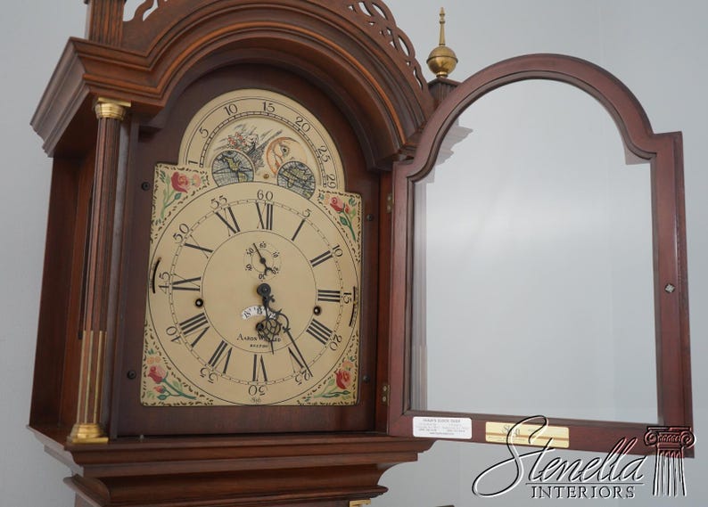 69946: SLIGH AARON WILLARD Inlaid Mahogany Grandfather Clock - Etsy