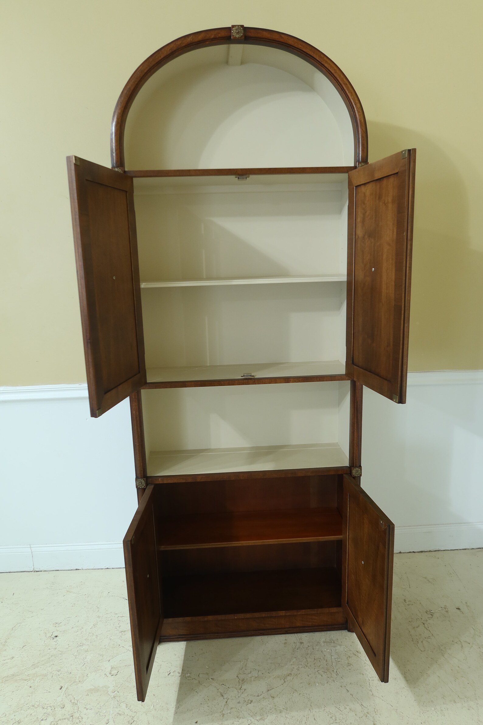 32100EC HENREDON Regency Style Walnut Dome Top Bookcase Etsy