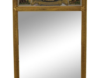 57036EC: Italian Design Gold Gilt Decorated Mirror