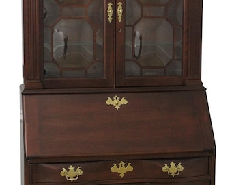 57472EC: JASPER Cherry Chippendale Style Clawfoot Secretary Desk