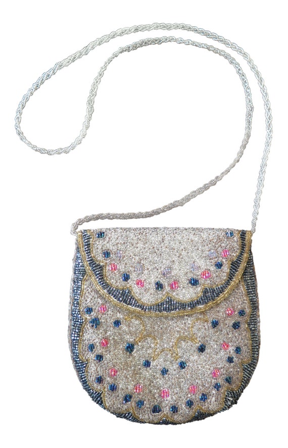 F39334E: Vintage 1930’s Beaded Lady’s Purse
