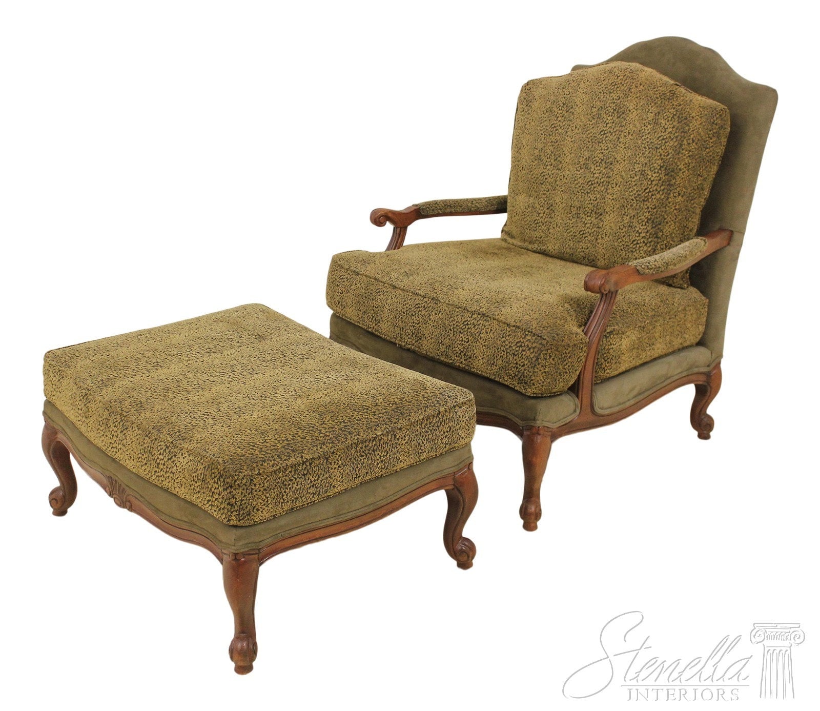 Bergere chair and ottoman on sale for sale