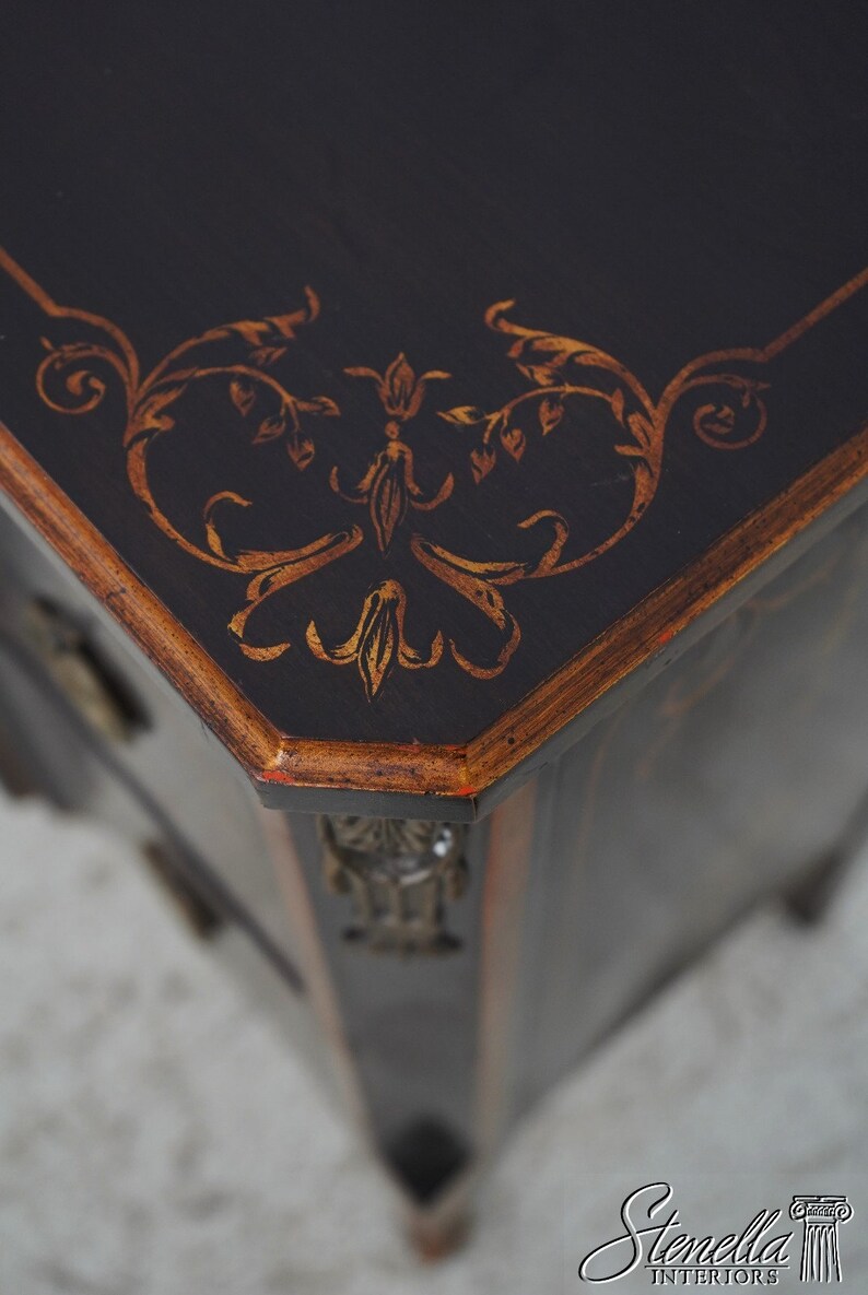 63286EC: JOHN WIDDICOMB Neoclassical Paint Decorated Commode Chest image 6
