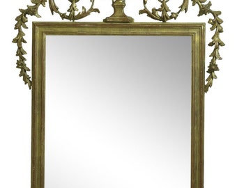 53319EC: Vintage Gold Decorated Italian Design Decorator Mirror