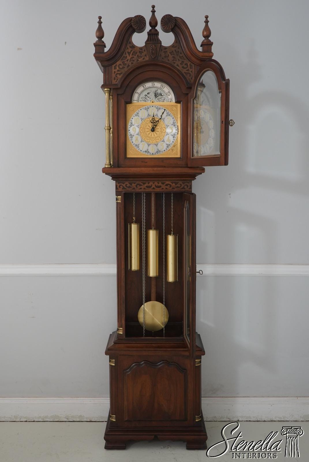 68873: RIDGEWAY Cherry Tall Case Grandfather Clock - Etsy