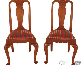 L46396: Pair HENKEL HARRIS Solid Cherry Dining Room Side Chairs ~ Model #109