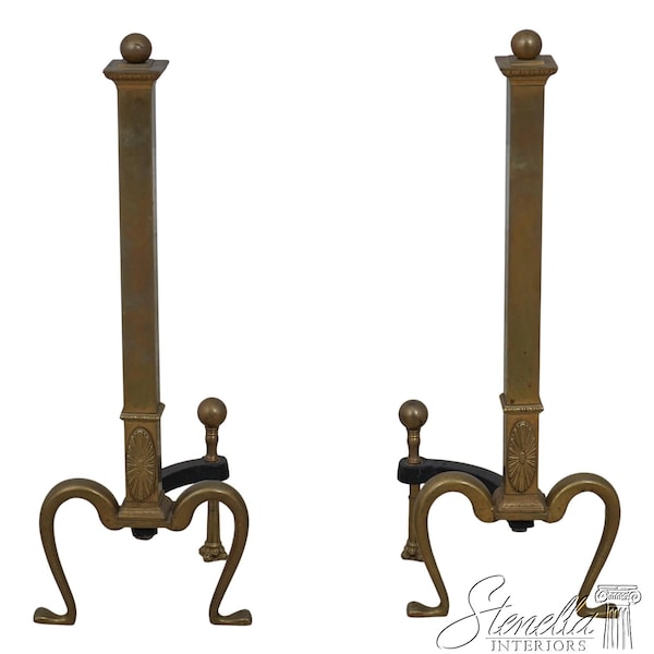 Brass Andirons Etsy