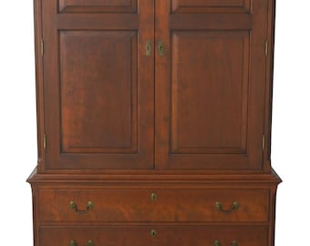 L73076: ELDRED WHEELER Cherry 2 Piece Armoire Linen Press
