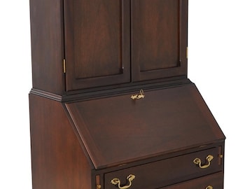 61467EC: Chippendale Style Blind Door Mahogany Secretary Desk