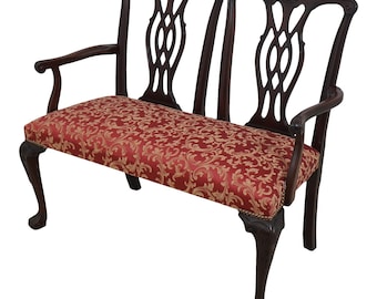 L63961EC: Chippendale Mahogany Ball & Claw Double Back Settee