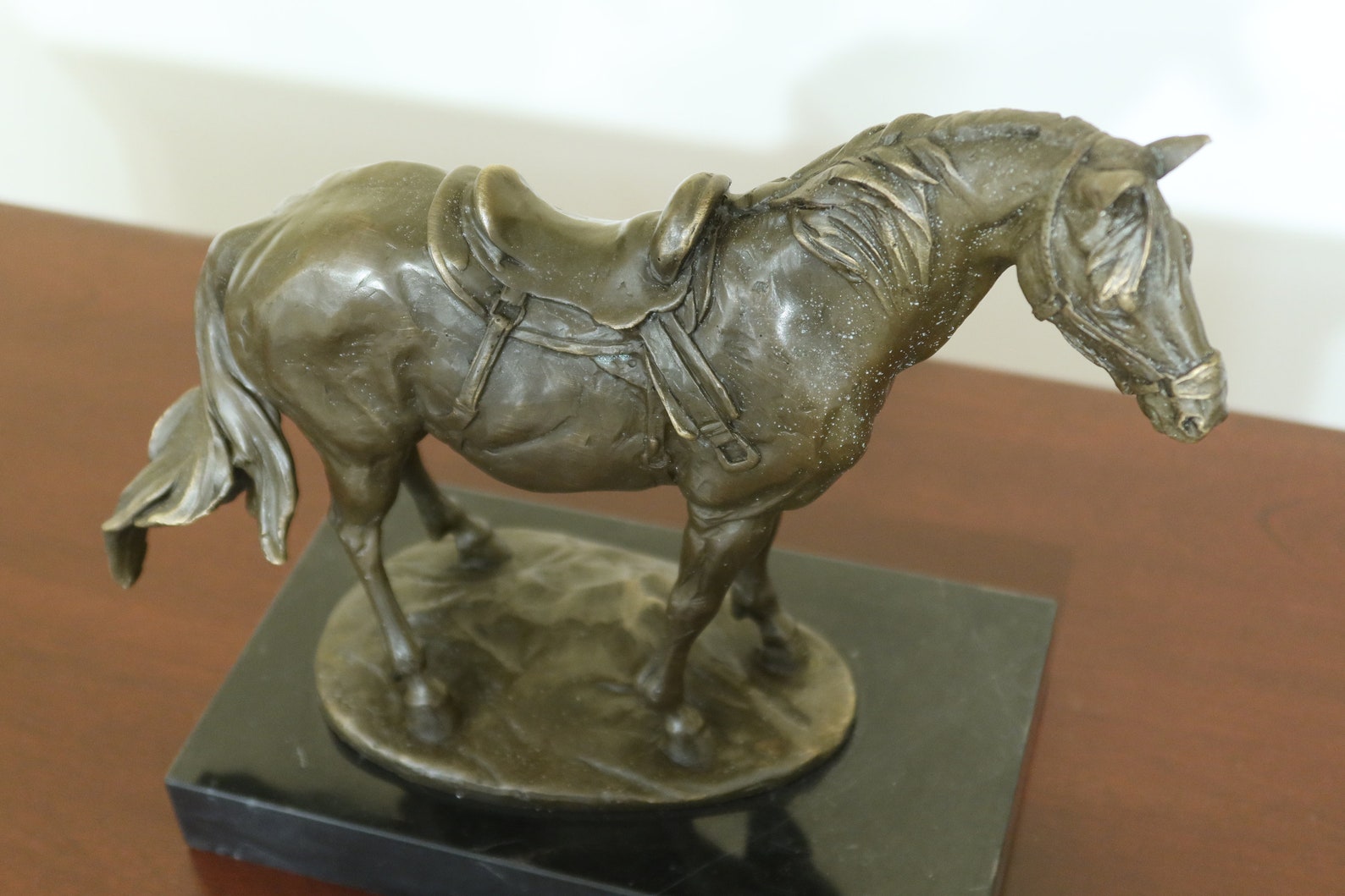 F51254EC SIGNATURE STATUARY Bronze Horse w. Saddle Statue Etsy
