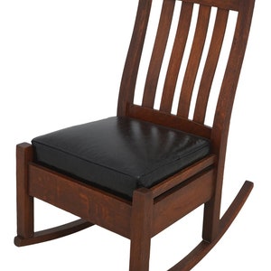 F64642EC: STICKLEY BROTHERS Quaint Small Mission Oak Nursing Rocker