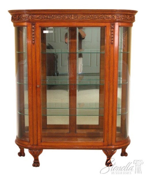 Antique china cabinet with beveled glass deals